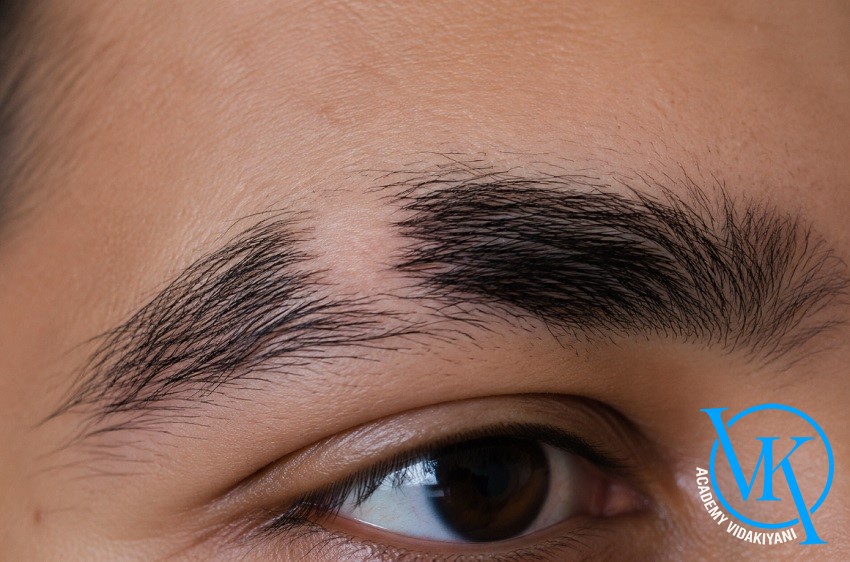 هاشور ابرو روی جای زخم